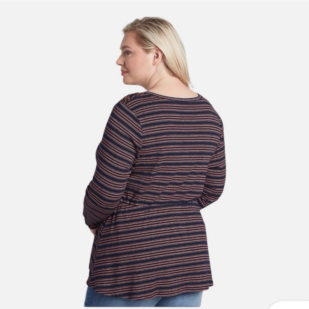 Lane Bryan Top Navy and Orange Women's Size 18/20 - Picture 2 of 7